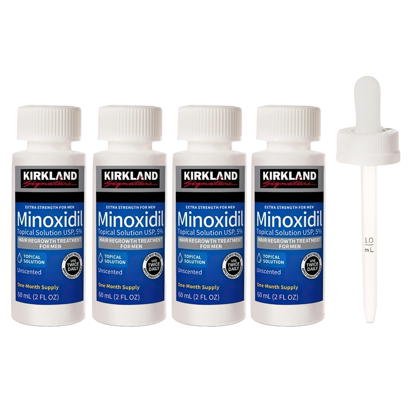 Kirkland 5% Minoxidil Extra Strength Liquid Hair Loss and Hair Regrowth Treatment 4 Month