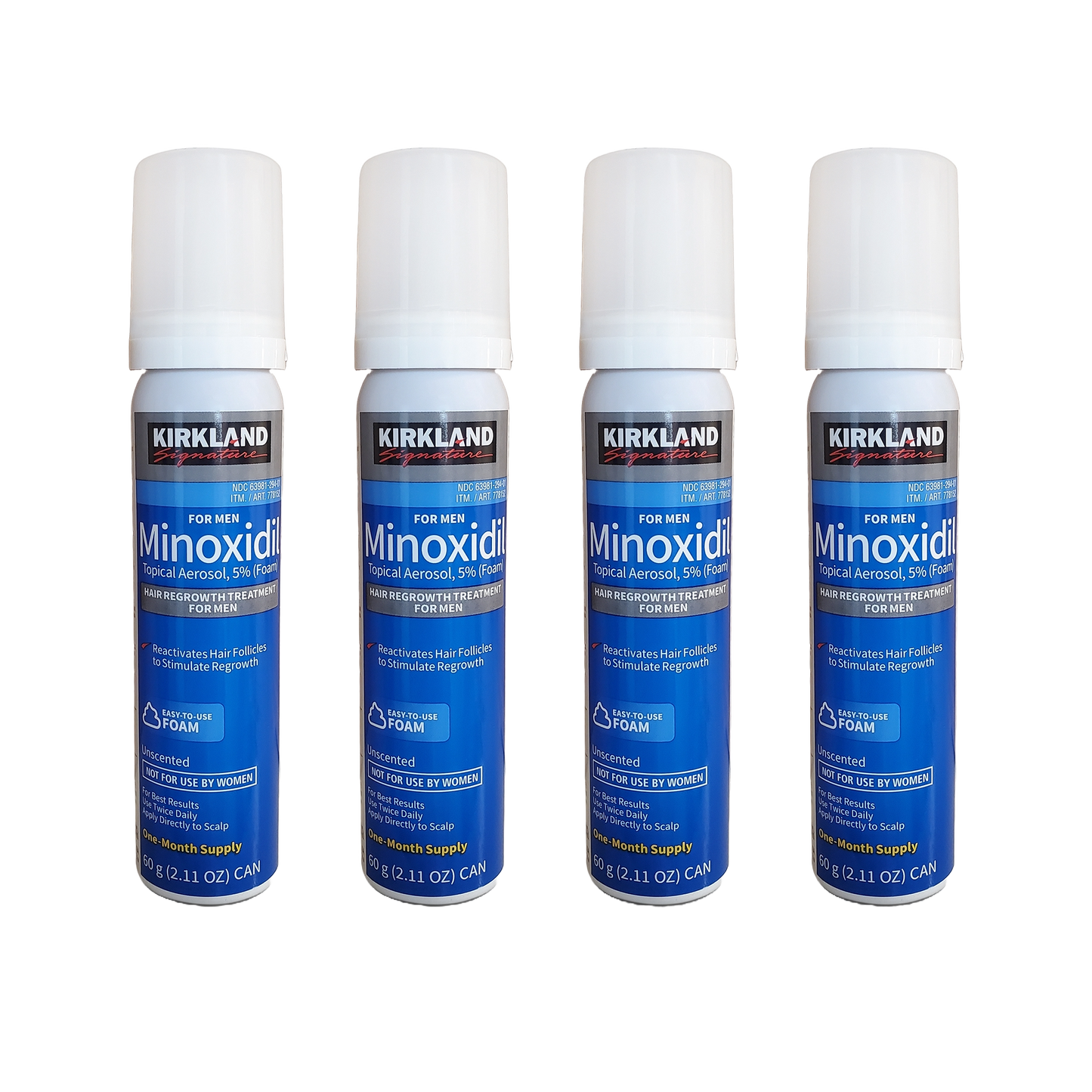 Kirkland 5% Minoxidil Extra Strength Foam Hair Loss and Hair Regrowth Treatment 4 Month