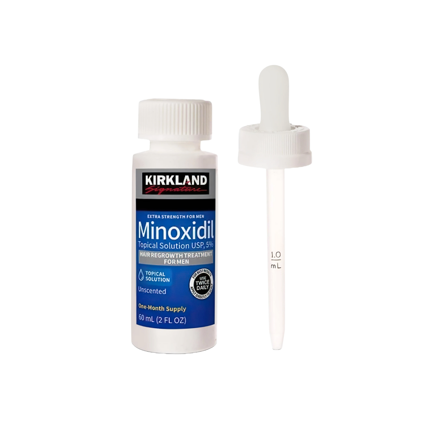 Kirkland 5% Minoxidil Extra Strength Liquid Hair Loss and Hair Regrowth Treatment 1 Month