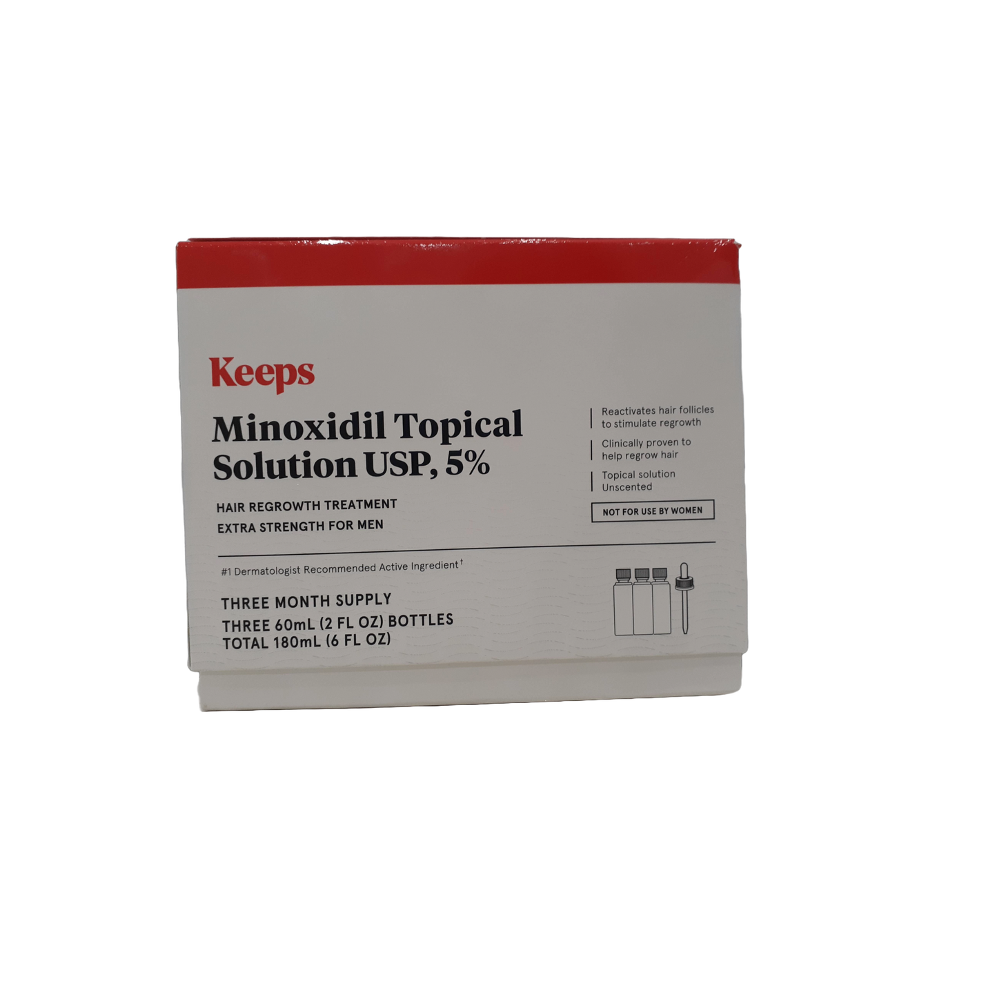 Keeps Minoxidil Topical Solution USP 5% 3 Month