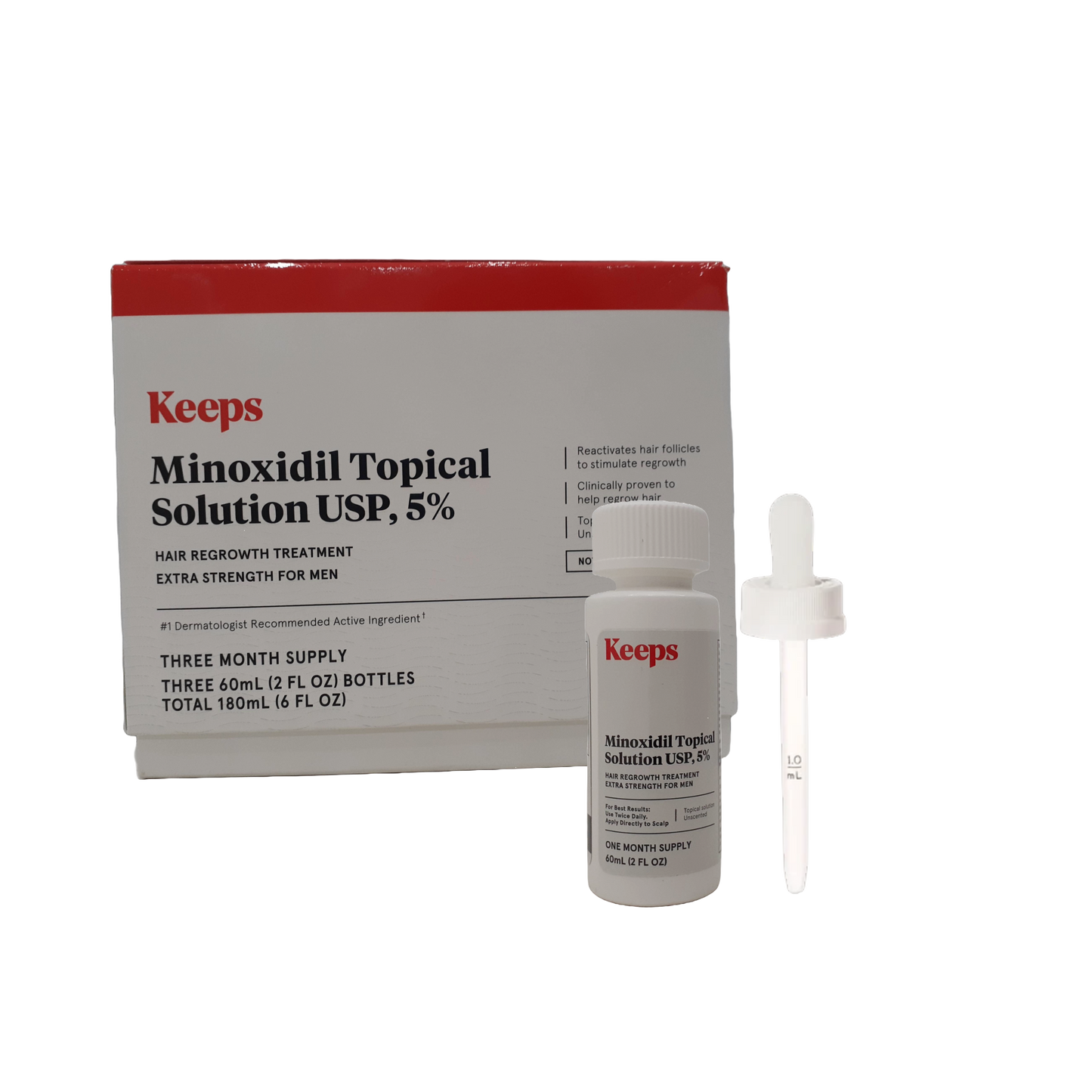 Keeps Minoxidil Topical Solution USP 5% 4 Month