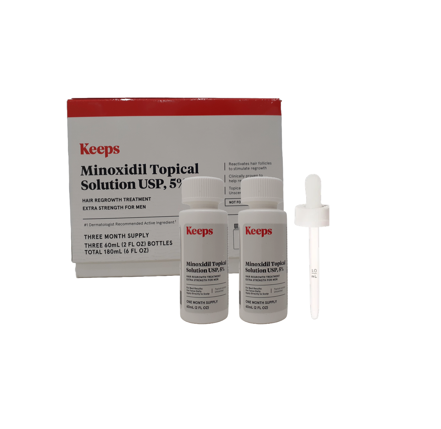 Keeps Minoxidil Topical Solution USP 5% 5 Month