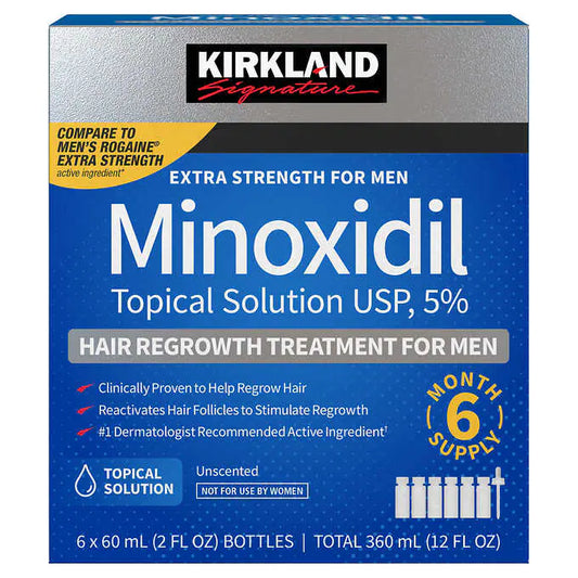 "Kirkland Signature Hair Regrowth Treatment Extra Strength for Men,12 month supply