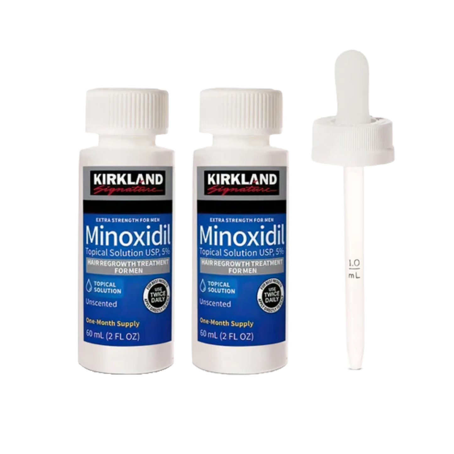 Kirkland 5% Minoxidil Extra Strength Liquid Hair Loss and Hair Regrowth Treatment 2 Month