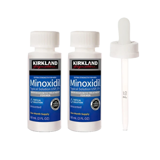 Kirkland 5% Minoxidil Extra Strength Liquid Hair Loss and Hair Regrowth Treatment 2 Month